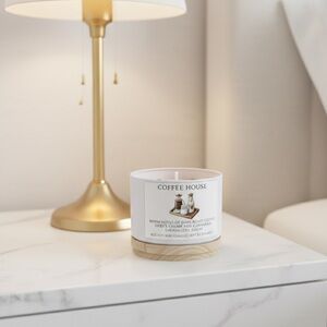 Coffee House 8oz Candle Hand Made